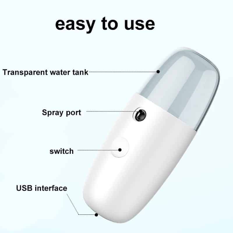 Vaporisateur portatif Rechargeable d'usb 30mL Nano vapeur faciale hydratant la peau nébuliseur soins du visage outils de beauté