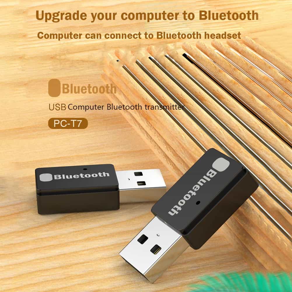 T7 sans fil PC Audio musique émetteur Bluetooth 5.0 carte son USB adaptateur pour Windows 7/8/10 / XP Linux