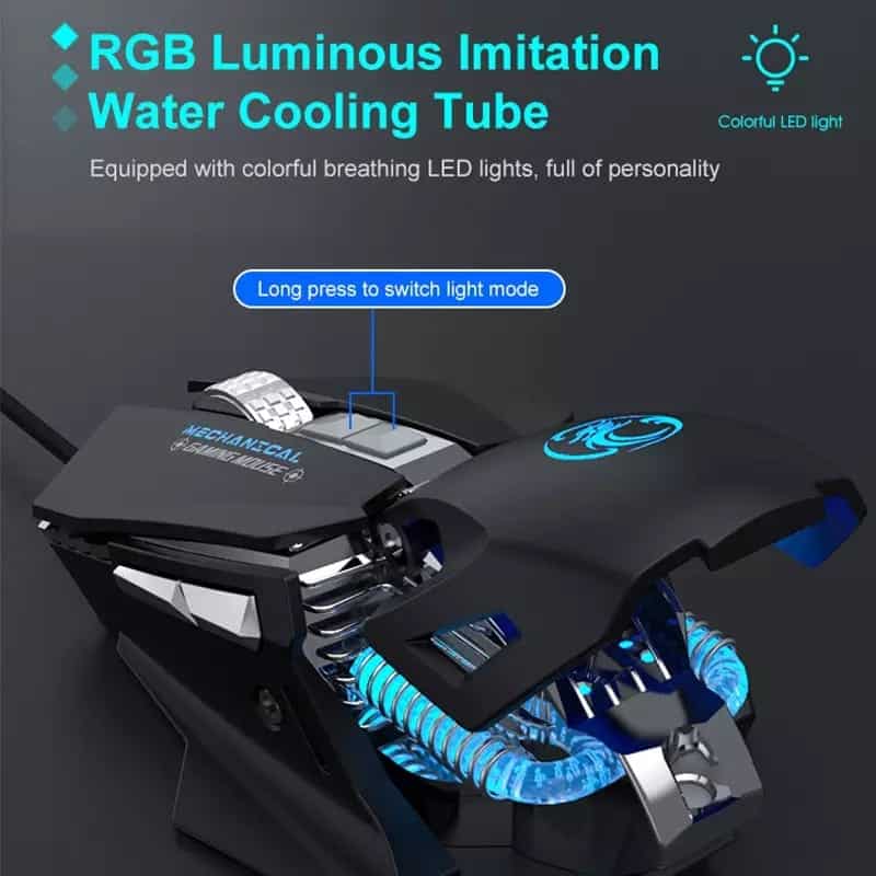 IMice T96 7200 DPI rvb souris de jeu mécanique USB filaire ordinateur Gamer souris optiques pour ordinateur portable jeu souris Macros personnalisées