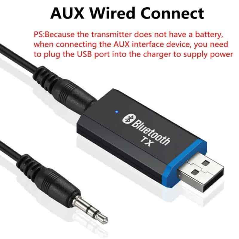 Bluetooth 5.0 Audio récepteur émetteur USB Mini 3.5mm Jack AUX stéréo