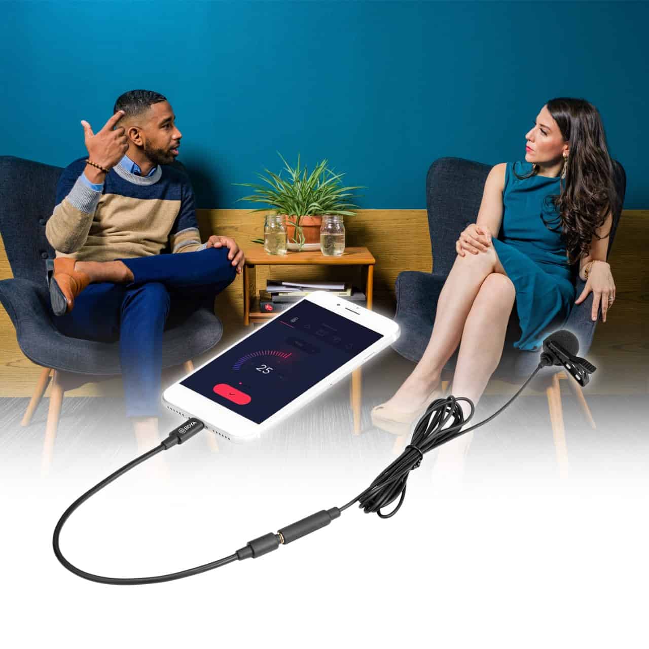 BOYA – micro cravate Lavalier cardioïde BY-M2 pour iphone et ipad