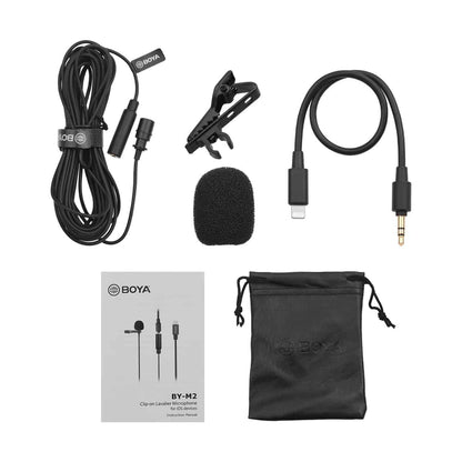BOYA – micro cravate Lavalier cardioïde BY-M2 pour iphone et ipad