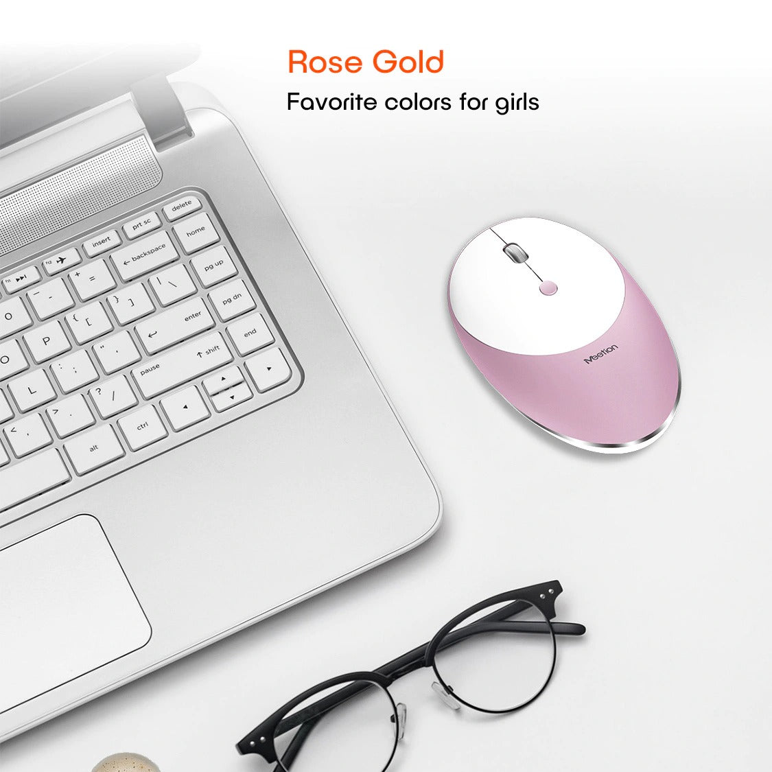 Souris Sans Fil Rechargeable Silent Meetion MT-R600 Rose