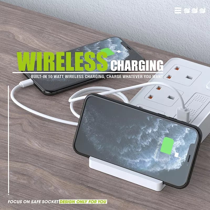 Rallonge Wireless chargeur et 4 port USB Fast charge