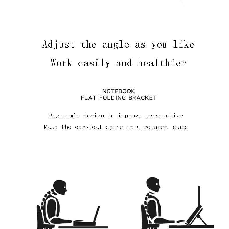 Support pour ordinateur portable ergonomique en ABS solide avec hauteur réglable