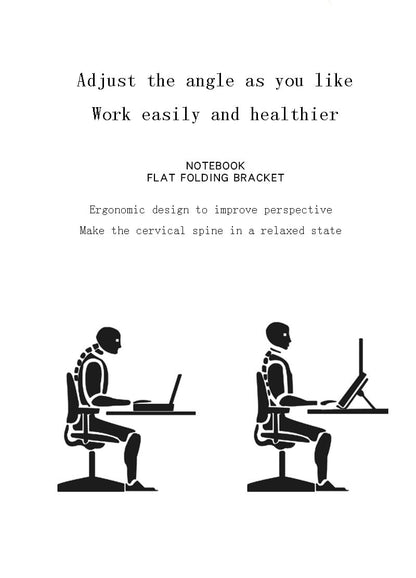 Support pour ordinateur portable ergonomique en ABS solide avec hauteur réglable