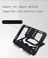 Support pour ordinateur portable ergonomique en ABS solide avec hauteur réglable