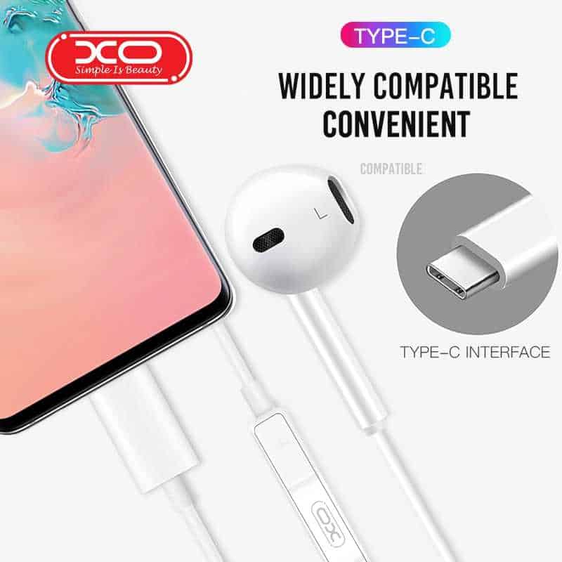 XO EP8 musique stéréo écouteur type-c filaire écouteurs sport écouteurs avec Microphone contrôle de USB-C casque pour Samsung Note 10