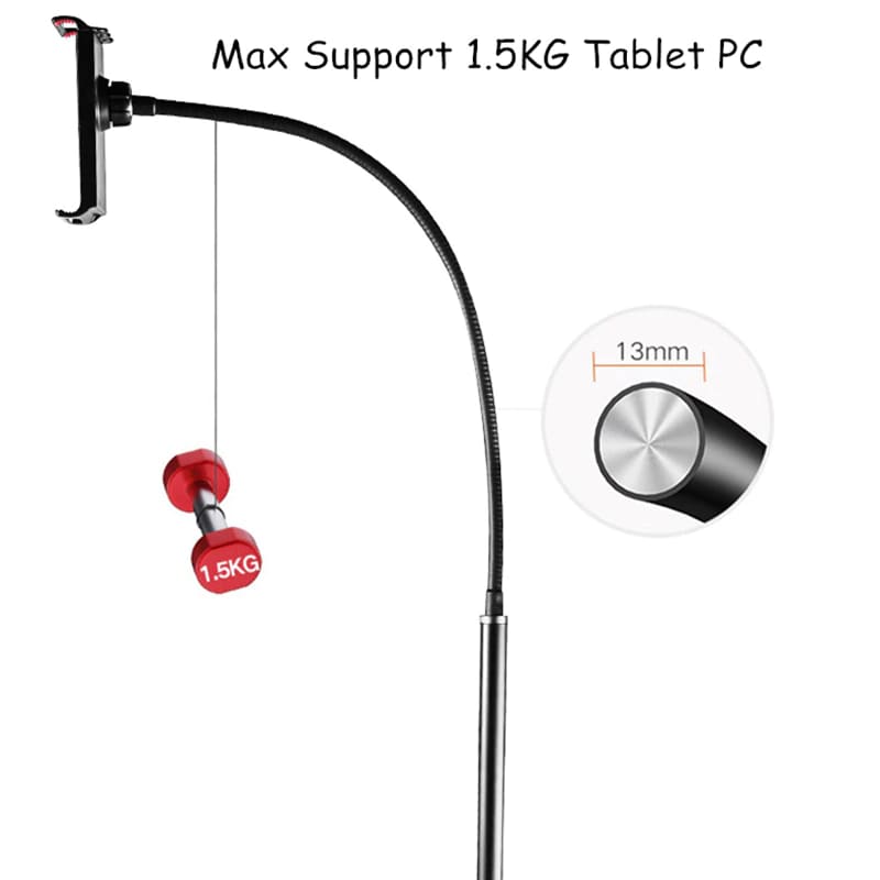 SUPPORT DE SOL RÉGLABLE SUPPORT DE BRAS DE SUPPORT LAZY MOUNT POUR IPAD TABLET IPHONE 140CM