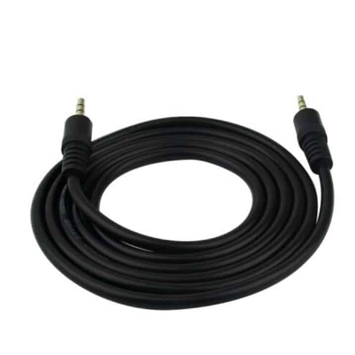 Câble auxiliaire mâle à mâle de 3,5 mm pour haut-parleur auxiliaire de câble de casque de voiture 1.5m