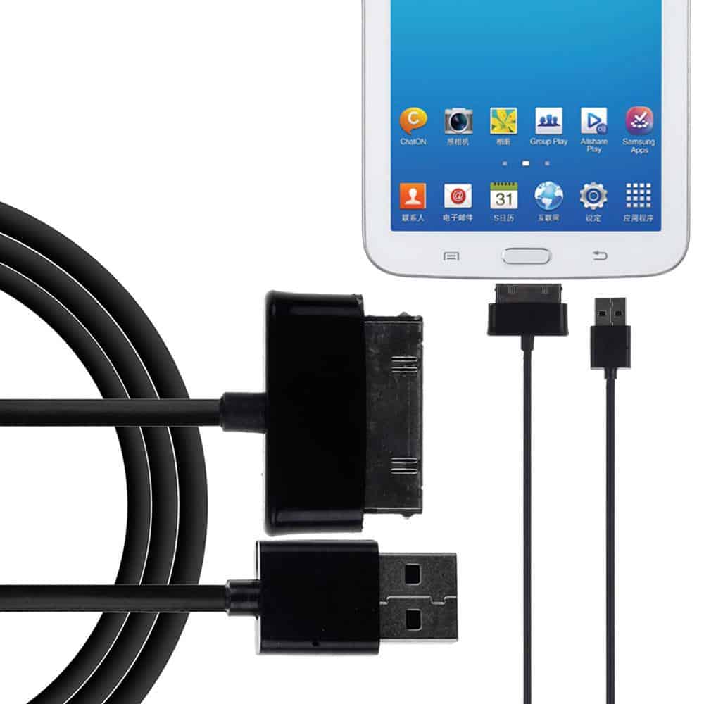 Chargeur de câble de données USB pour Samsung Galaxy Tab 2 10.1 P5100 P7500 tablette 9.8