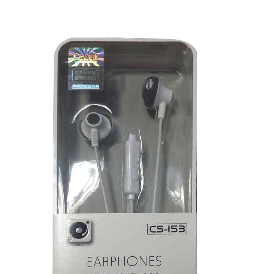 CASNI CS-153 Écouteur simple intra-auriculaire avec télécommande en fil de blé ORIGINAL