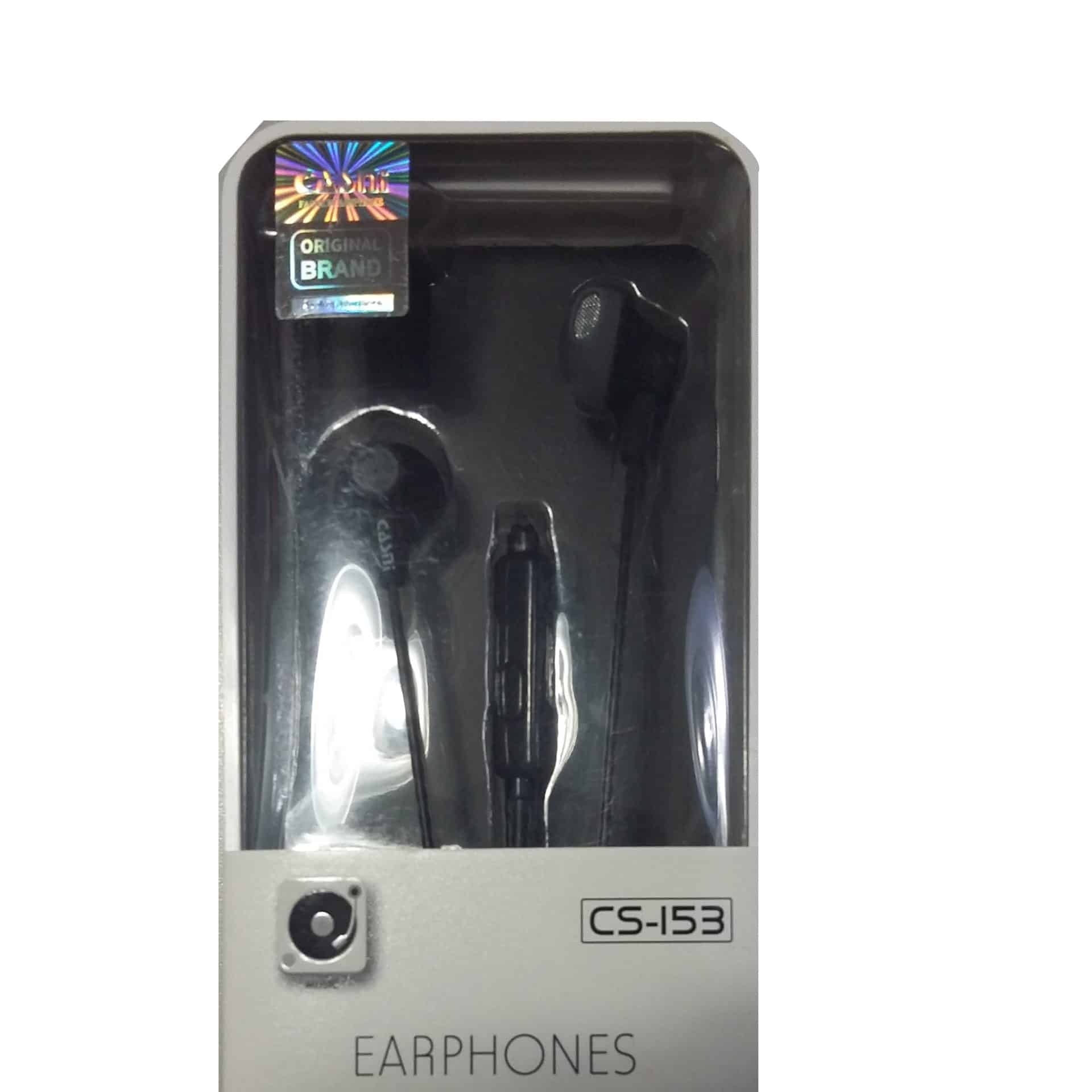 CASNI CS-153 Écouteur simple intra-auriculaire avec télécommande en fil de blé ORIGINAL