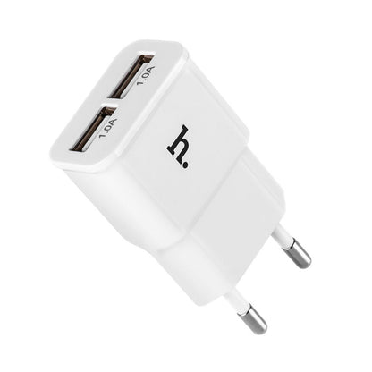 Chargeur double usb Hoco uh202 blanc DC 5V/2.1A
