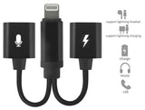 Cable adaptateur de prise ip double 3in1 Convertisseur d'appel audio de charge