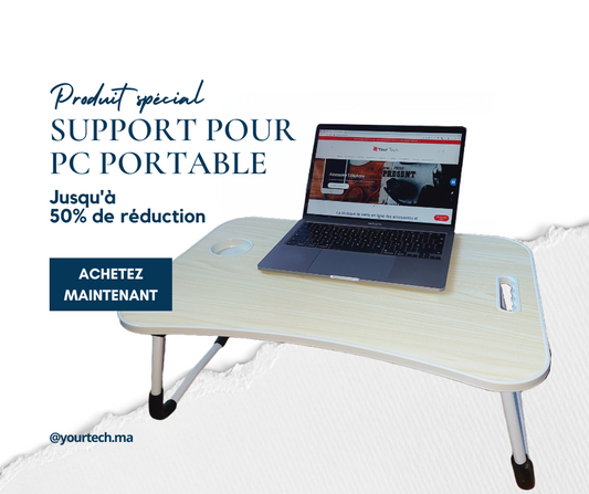 support pour ordinateur portable en bois pliable