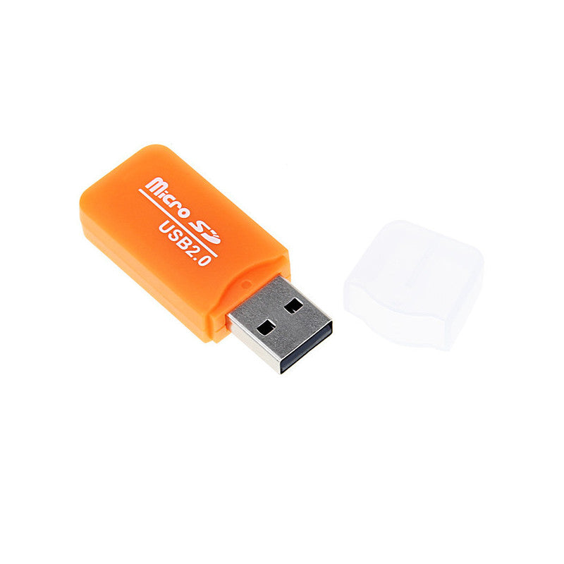 قارئ بطاقة ميكرو SD USB فلاش 2.0 لون عشوائي