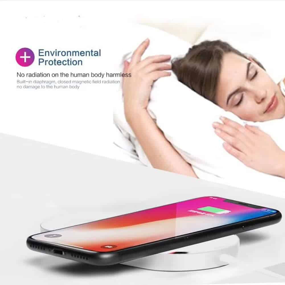 Chargeur sans fil FACEVER 2 en 1 Qi Compatible Apple Watch iWatch Series 3 2 & Qi-Enable Smartphone, Chargeur rapide Compatible iPhone X XS MAX XR 8 8 Plus, Samsung S9 S8 S7 S6 Edge + Note 8, Blanc