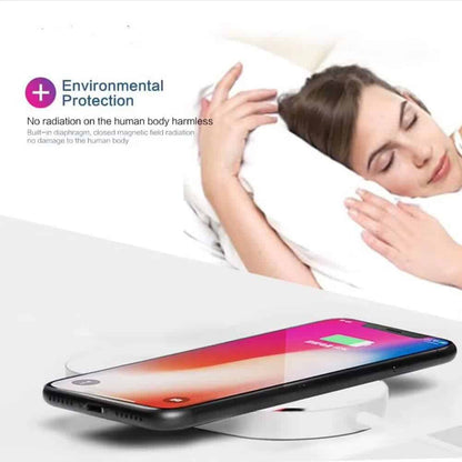 Chargeur sans fil FACEVER 2 en 1 Qi Compatible Apple Watch iWatch Series 3 2 & Qi-Enable Smartphone, Chargeur rapide Compatible iPhone X XS MAX XR 8 8 Plus, Samsung S9 S8 S7 S6 Edge + Note 8, Blanc
