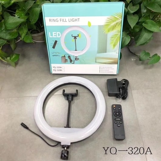 Ring Fill Light avec télécommande 30cm Selfie Ring Light LED YQ-320A