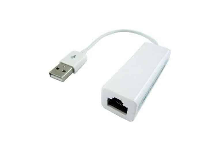 Aukru à Adaptateur USB 2.0 Ethernet 10-100 Mbps LAN réseau - Cordon Câble RJ45 - Compatible avec MAC/LINUX/ Win XP-VISTA-SEVEN-8 - USB 2.0 to fast Ethernet adapter (Blanc)