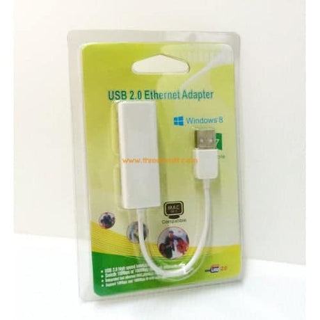 Aukru à Adaptateur USB 2.0 Ethernet 10-100 Mbps LAN réseau - Cordon Câble RJ45 - Compatible avec MAC/LINUX/ Win XP-VISTA-SEVEN-8 - USB 2.0 to fast Ethernet adapter (Blanc)