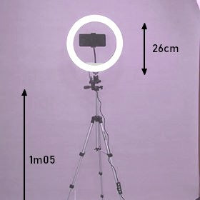 Ring Light 26cm de Diamètre + Trépied 1m05 de Hauteur