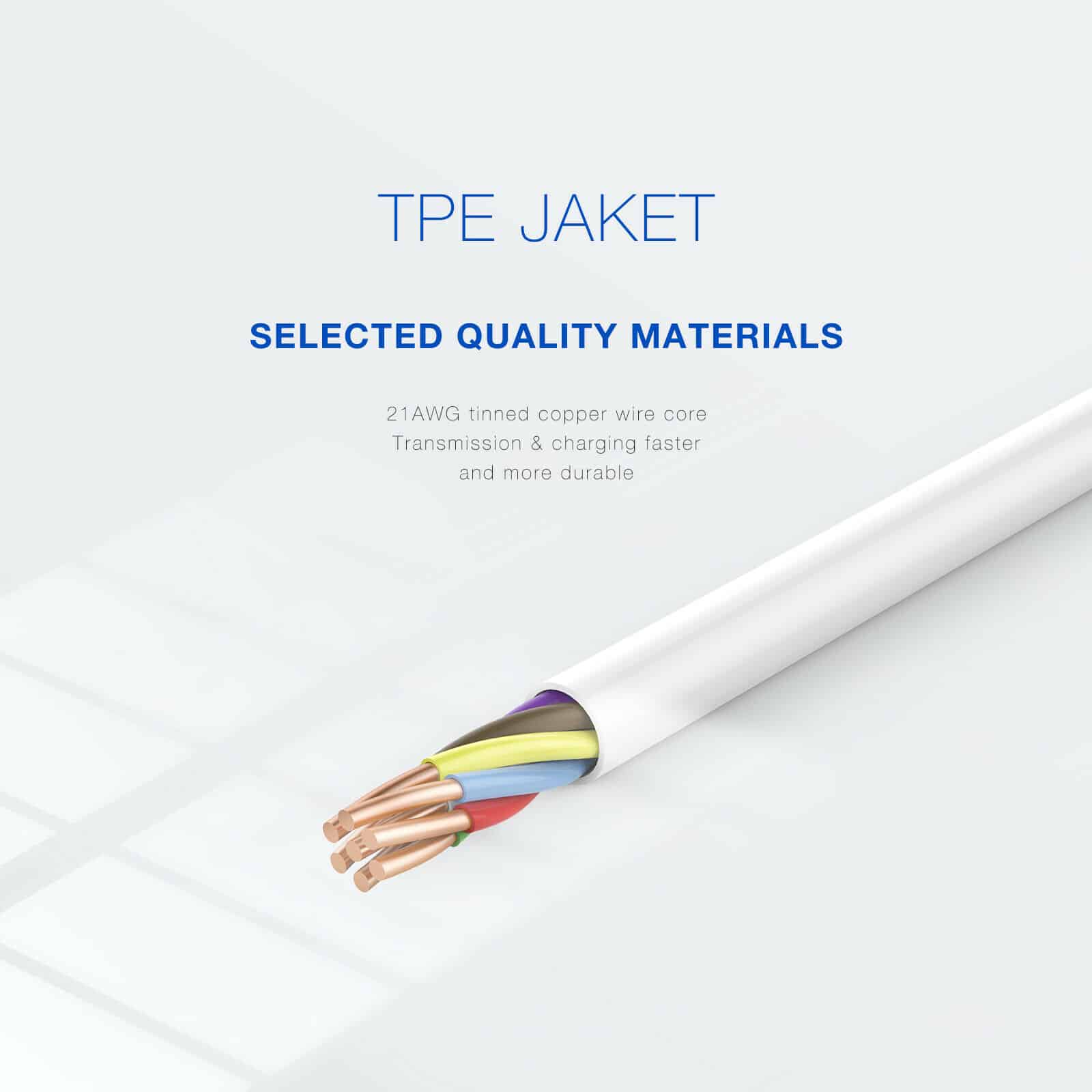 RECCI Type-C TO Lightning PD 18W Power Delivery Câble de charge rapide pour Iphone C