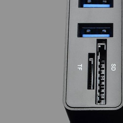 Hub USB combiné 6 Ports et lecteur de cartes SD/TF