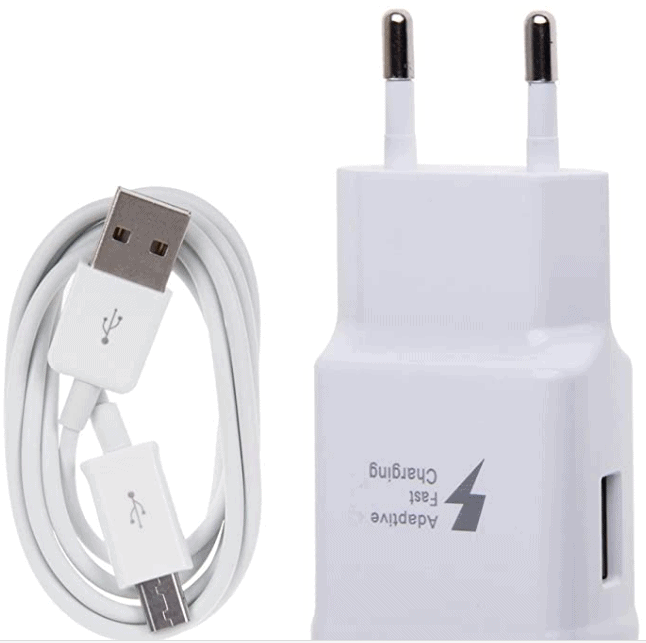 Samsung TA20 Chargeur Galaxy Tab S Charge Rapide AFC 2 A avec Câble Micro USB 1,5 m Blanc