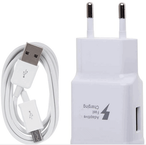 Samsung TA20 Chargeur Galaxy Tab S Charge Rapide AFC 2 A avec Câble Micro USB 1,5 m Blanc