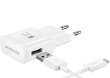 Samsung TA20 Chargeur Galaxy Tab S Charge Rapide AFC 2 A avec Câble Micro USB 1,5 m Blanc