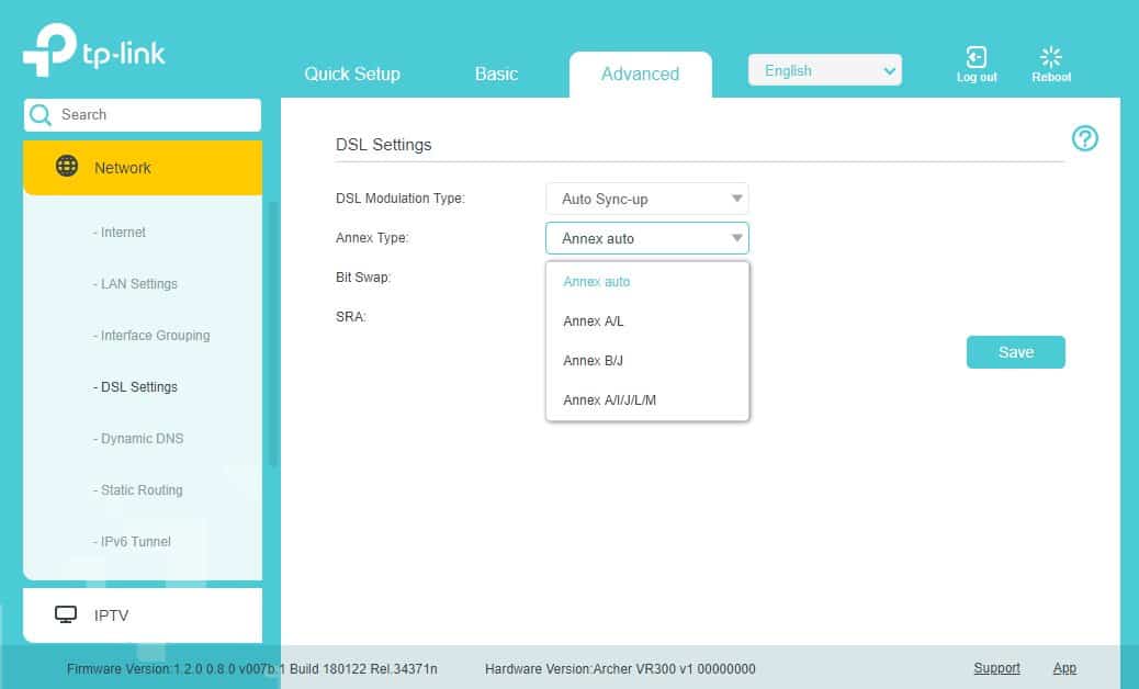 TP-Link Archer VR300 Wireless VDSL/ADSL modem and router