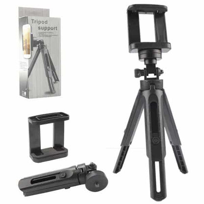 Support de trépied 360 tête pivotante et réglable en hauteur